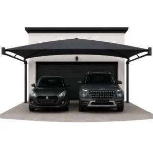 Cantilever two car port